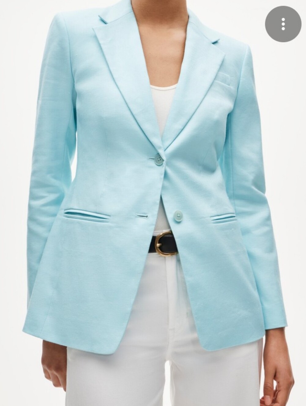 J Crew Margeaux blazer in stretch linen blend CS638 Size 8 Larimar Blue